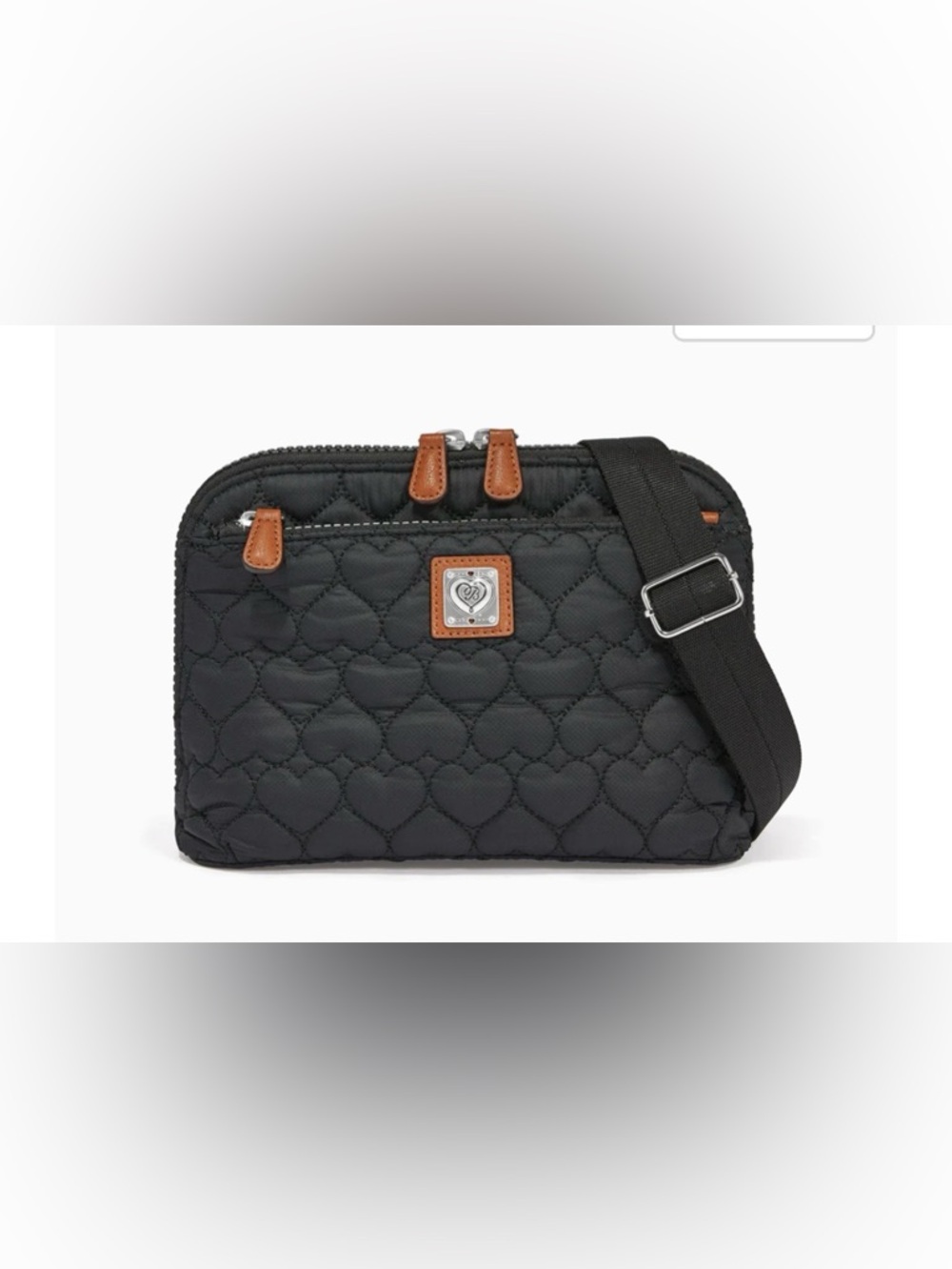 Brighton Koko Organizer Crossbody Bag in Black Quilted